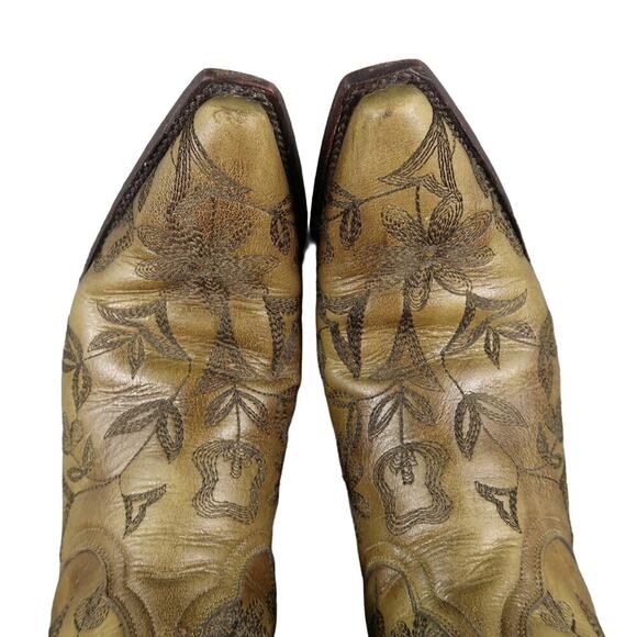 Old Gringo Boots Women 7 Western Floral Embroidered Yippee KiYay Leather Cowgirl - Picture 11 of 16